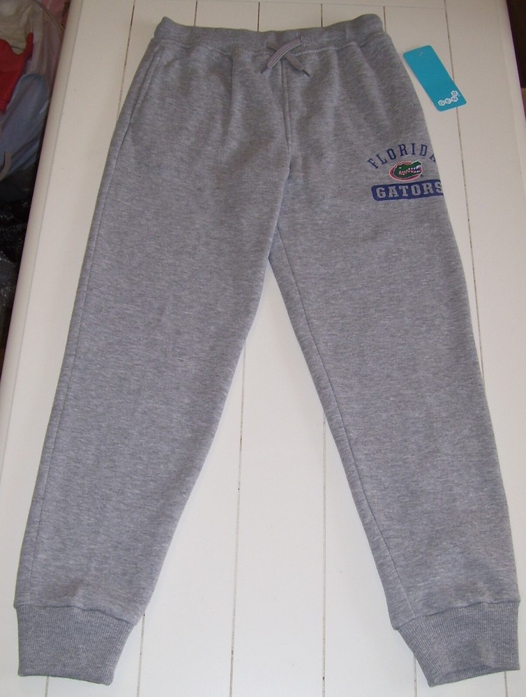 Boys Youth Gen 2 Florida Gators Gray Warm Fleece Lined Sweatpants M 10-12