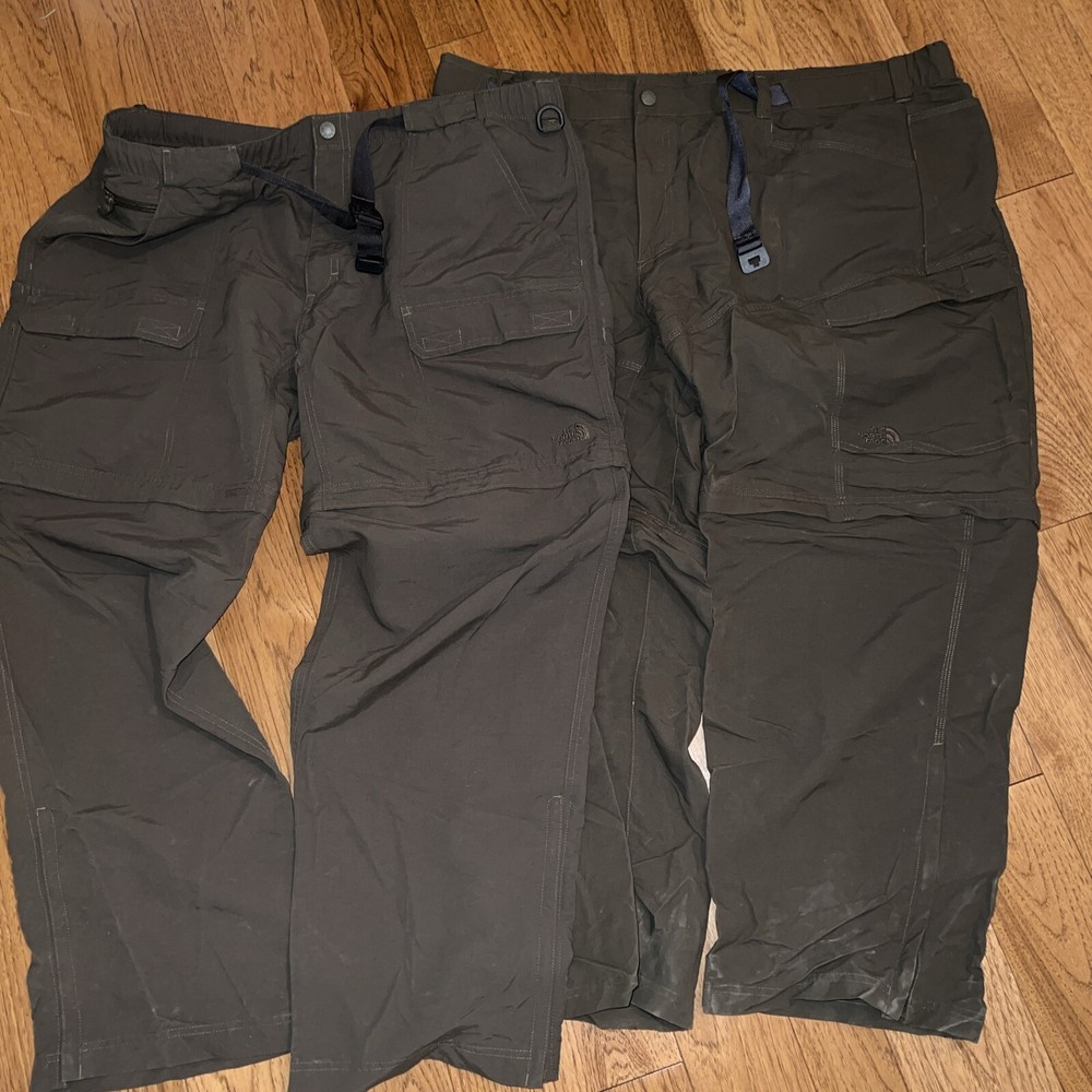 North Face Pants Mens Gray Convertible Cargo Outdoor Hiking Trail Fishing XXXL