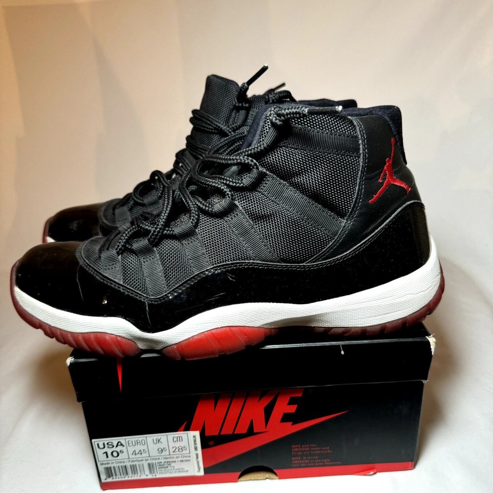 Nike Air Jordan 11 Retro Bred 2012 Men's Shoes - Size 10.5 - 378037 010