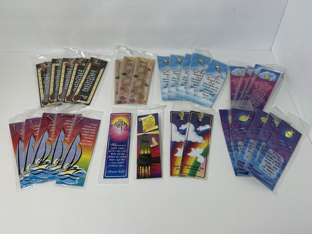 31 Christian Lapel & Hat Pins - Fish Hook Cross Rainbow Teacher Angel Themes Bulk Lot