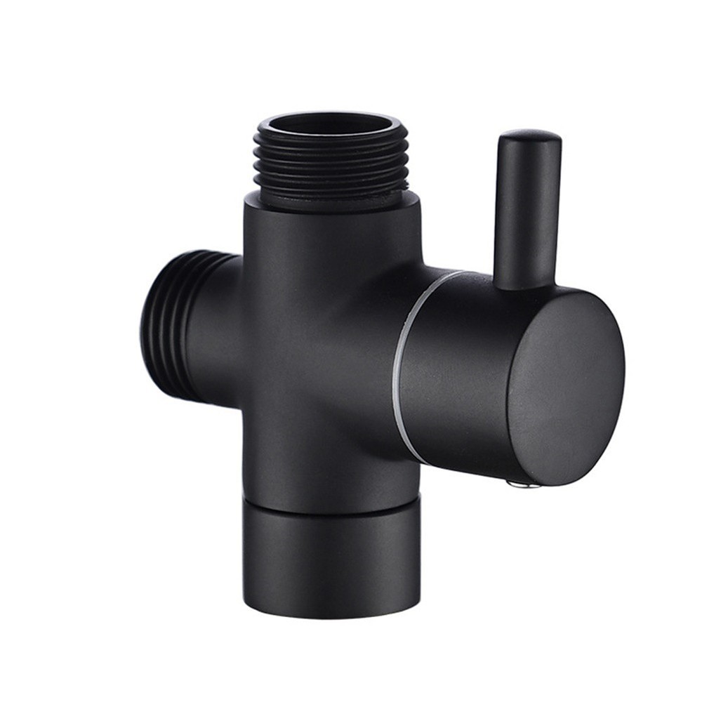 Premium Black Brass Diverter Valve Enhance For Shower Head Functionality