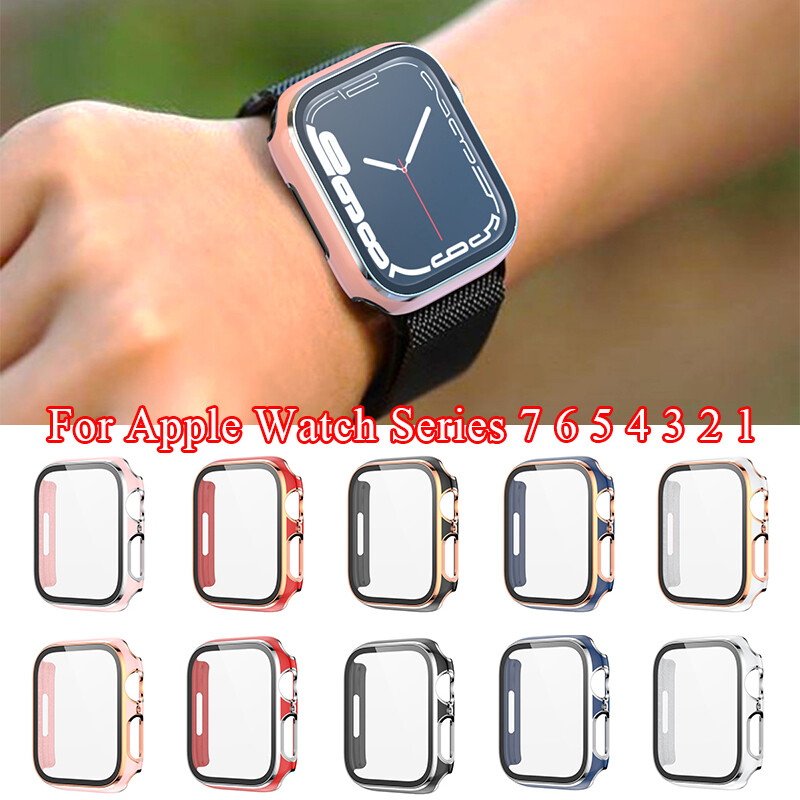 For Apple Watch Series 7 6 5 4 3 2 1 Ultra thin 360 Screen Protector Case Cove