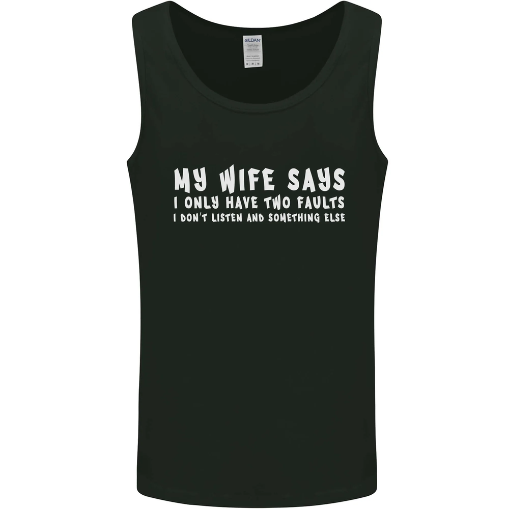 My Wife Says Funny Sarcastic Husband Couple Mens Vest Tank Top
