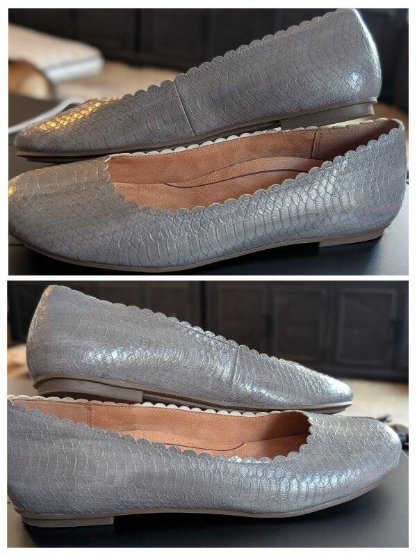 VIONIC Julieta Orthotic Ballet Flat in Gray Size 8 NWOB