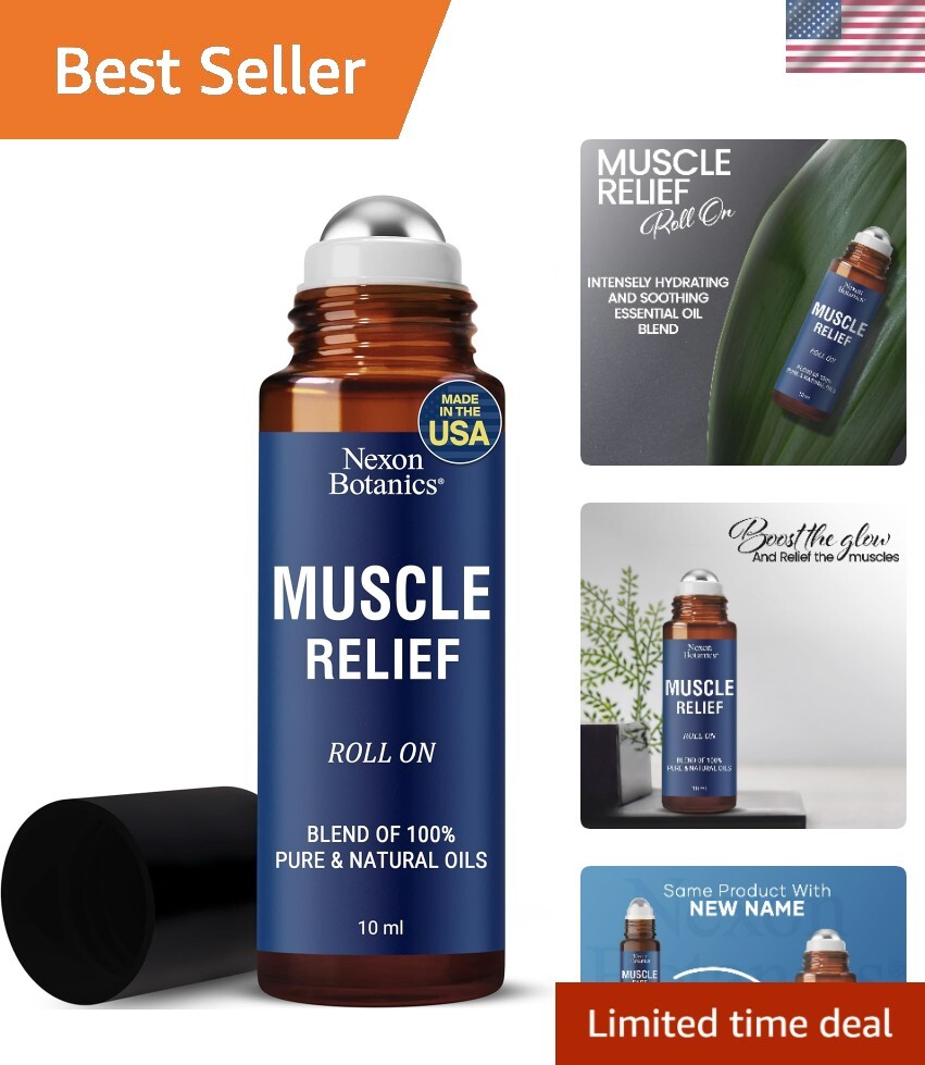 Muscle Relief Essential Oil Roll-On 10ml Natural Sore Muscle Soother