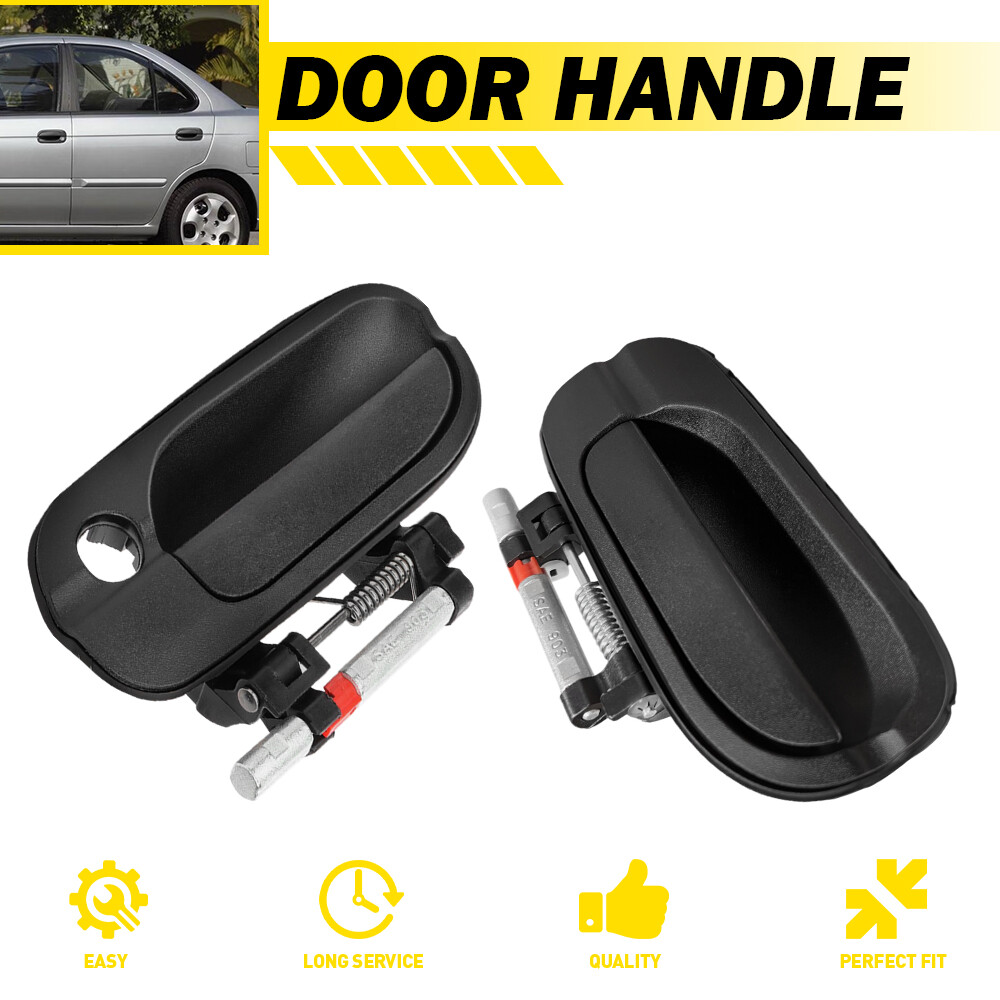 Pair of Exterior Door Handles for 2000-2006 Nissan Sentra Front Rear Driver Side