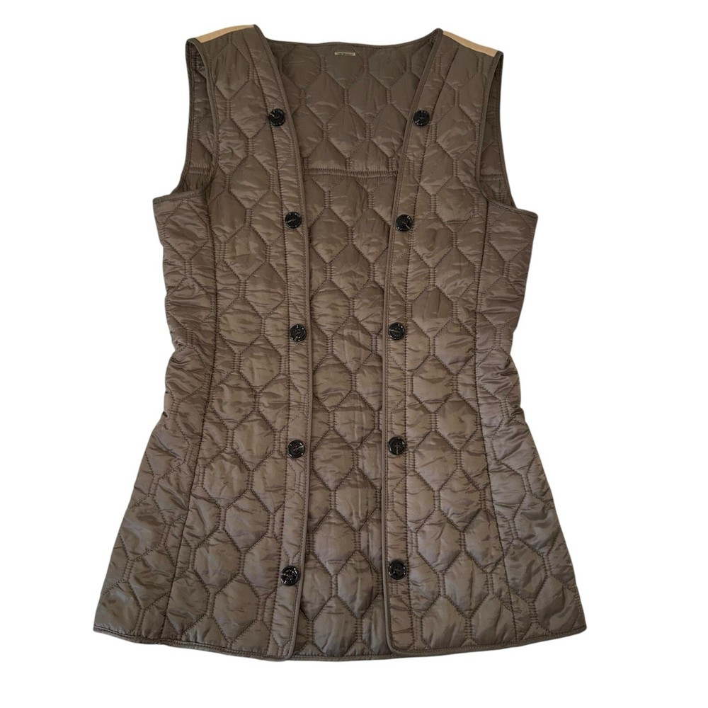 BURBERRY Brit Coat Liner Warmer Vest Geeen Coat Insert Size 4 Check