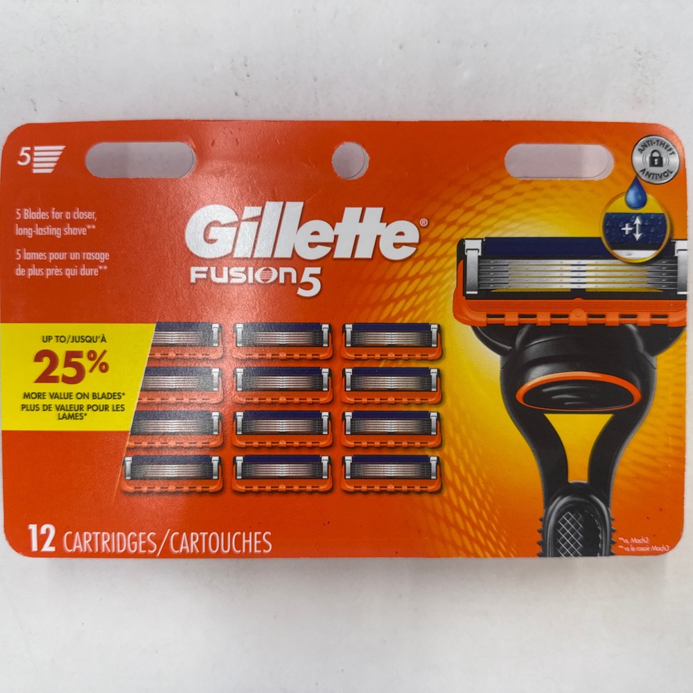Gillette Fusion5 Razor Blade Refills 12 Pack for Men
