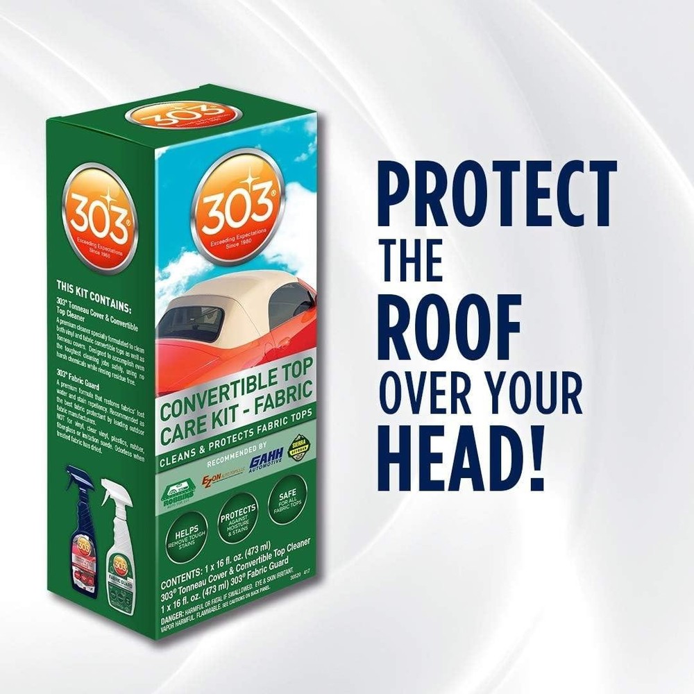 303 Convertible Top Cleaner Care Kit Clean Protect Convertible Car Fabric Tops