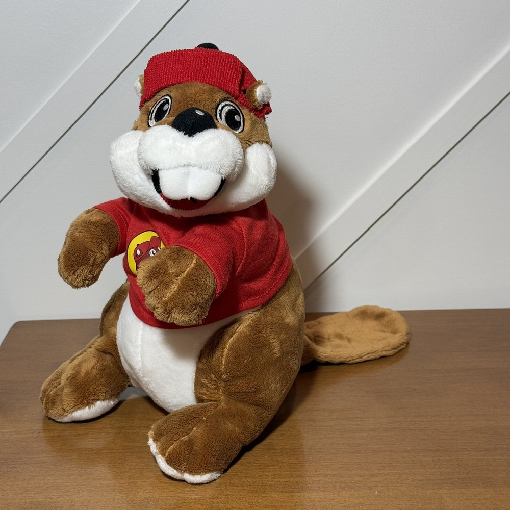 Jaag Buc-ees The Beaver Plush Red Hat Shirt Promo Stuffed Animal Bucees Mascot