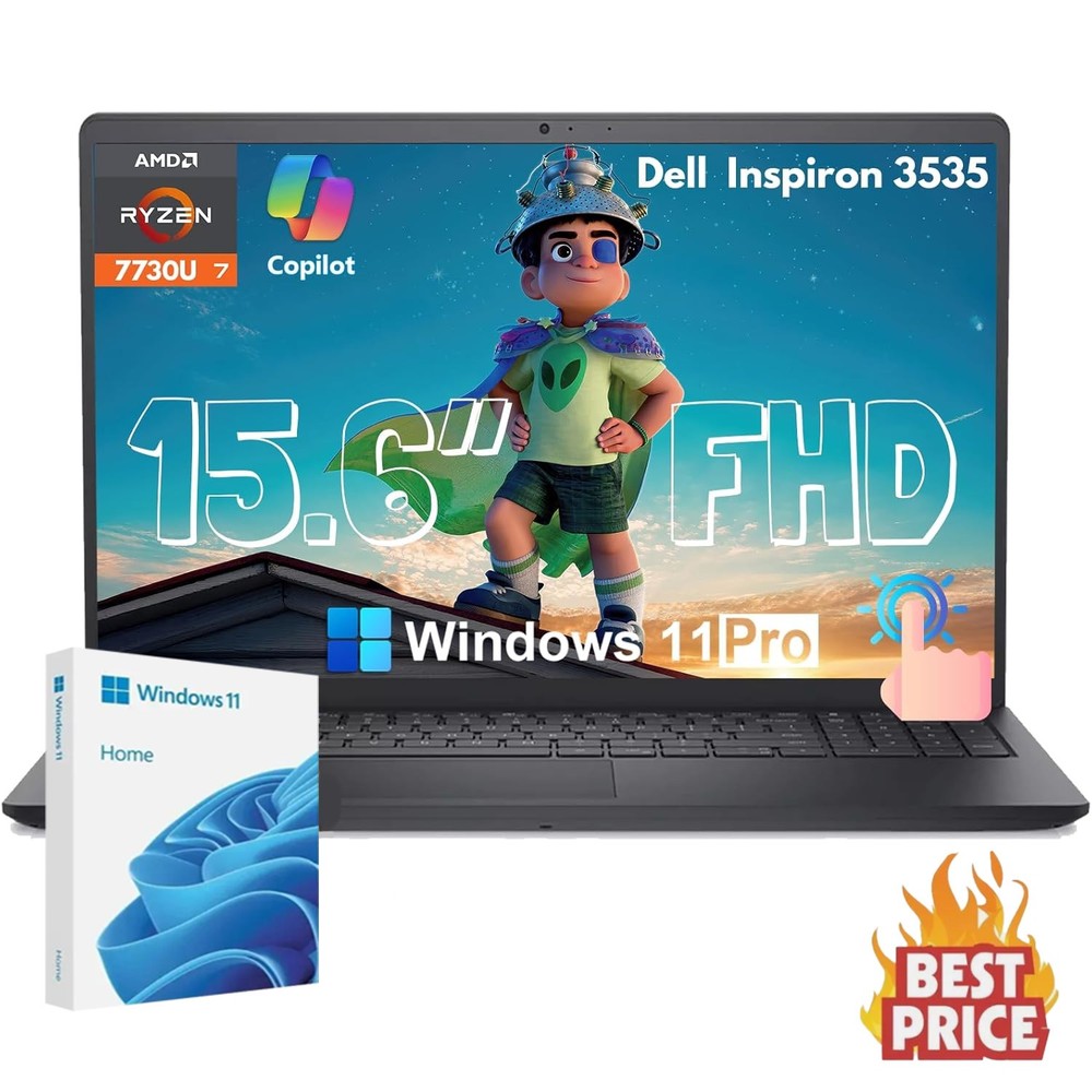 DELL Inspiron Laptop 15.6 in Touch Screen 8 core Ryzen 7 UpTo 64GB RAM 4TB SSD
