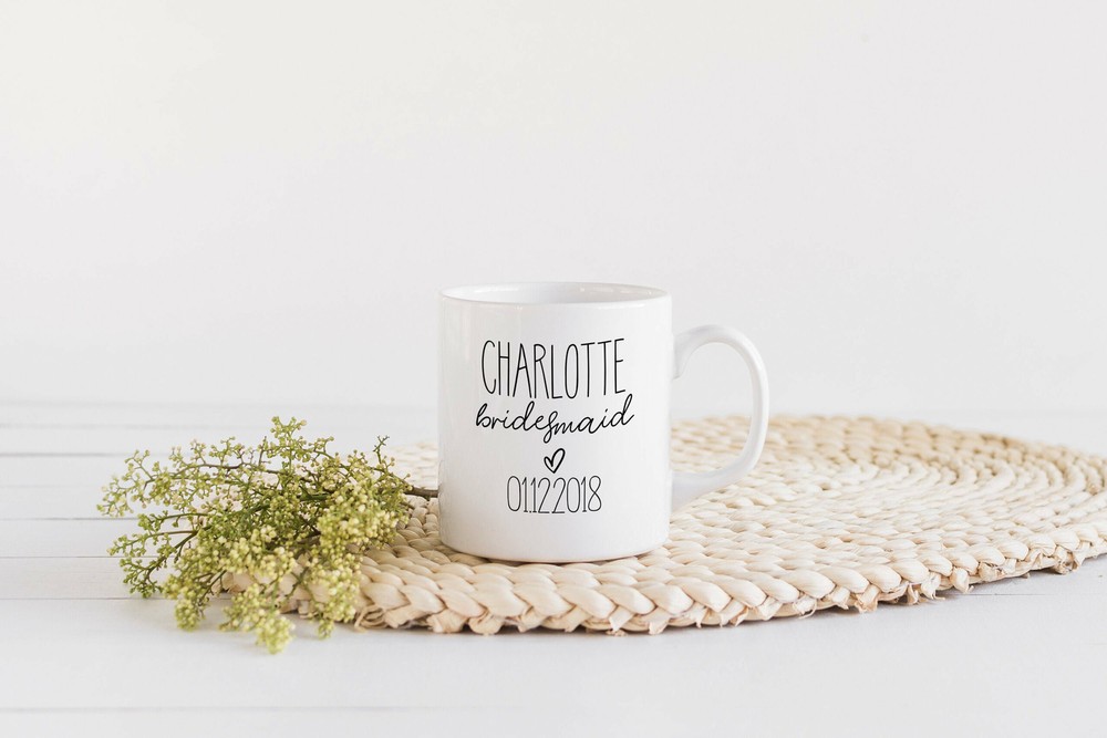 Bridesmaid Mug Bridesmaid Gift Personalised Bridesmaid Mug Wedding Mug