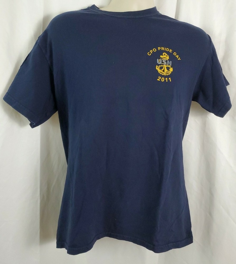 8th Annual CPO Pride Day 2011 USN US Navy Men's Shirt Size M Medium-image