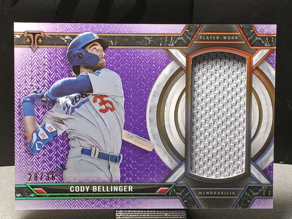 2021 Topps Triple Threads Single Jumbo Relic Amethyst /36 #SJRCBE Cody Bellinger
