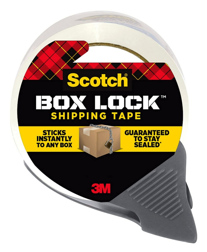 Scotch Box Lock Packing Tape, Clear, Extreme Grip Moving Tape, 1.88 in. x 54....