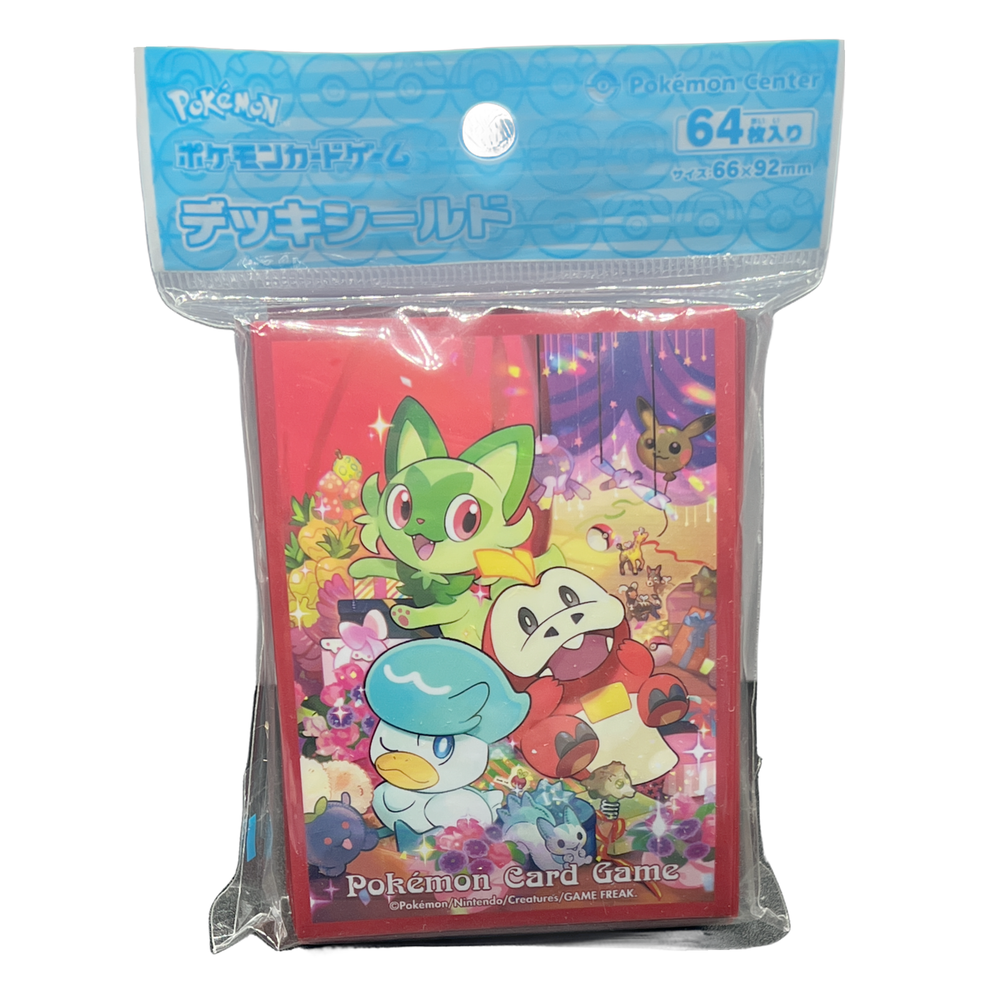 Sprigatito, Quaxly, and Fuecoco Card Sleeves 64ct Pokémon Center Japan US SELLER