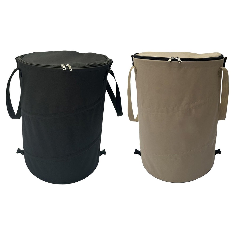 37L Pop-Up Camp Trash Can/Recycle Bin, Portable Collapsible Camping Basket Bin