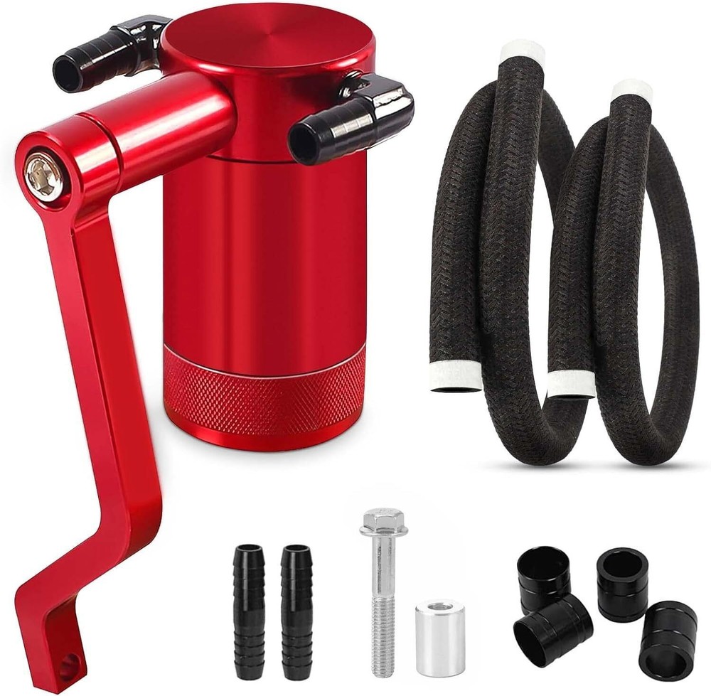 6.4L Billet Oil Catch Can Kit 5.7 HEMI Z-Bracket For 11-21 Dodge Charger Challen