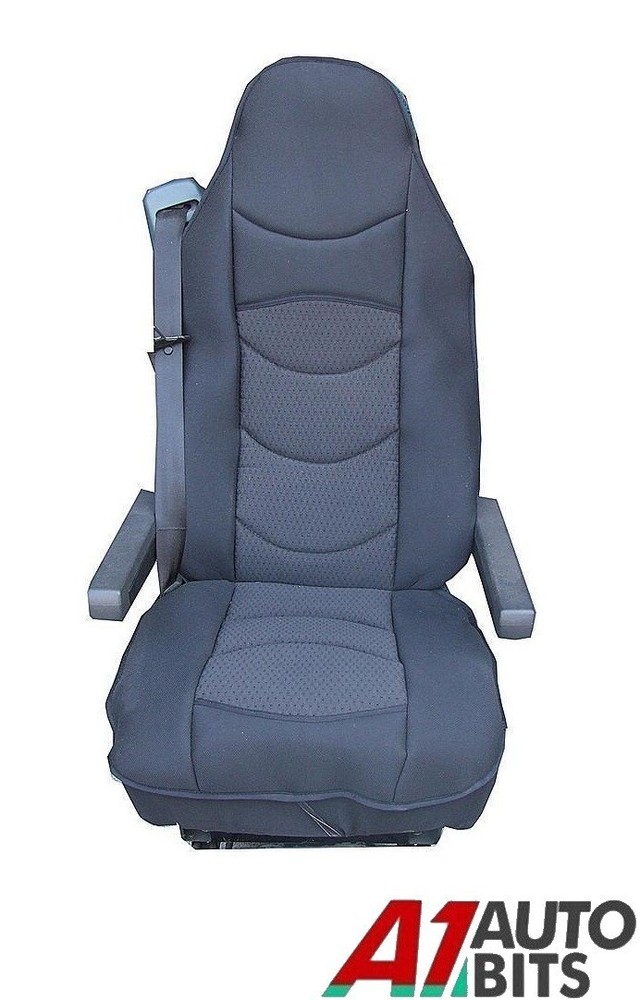 Premium Black Padded Seat Cover for Volvo FH12 FH16 FL FM - Comfort Cushioned