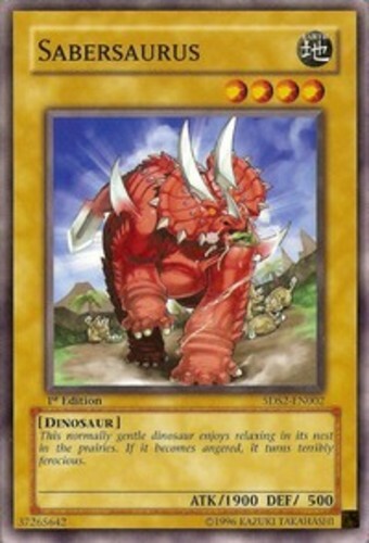 Sabersaurus 5DS2-EN002 Common 1st Edition x3 Lightly Played
