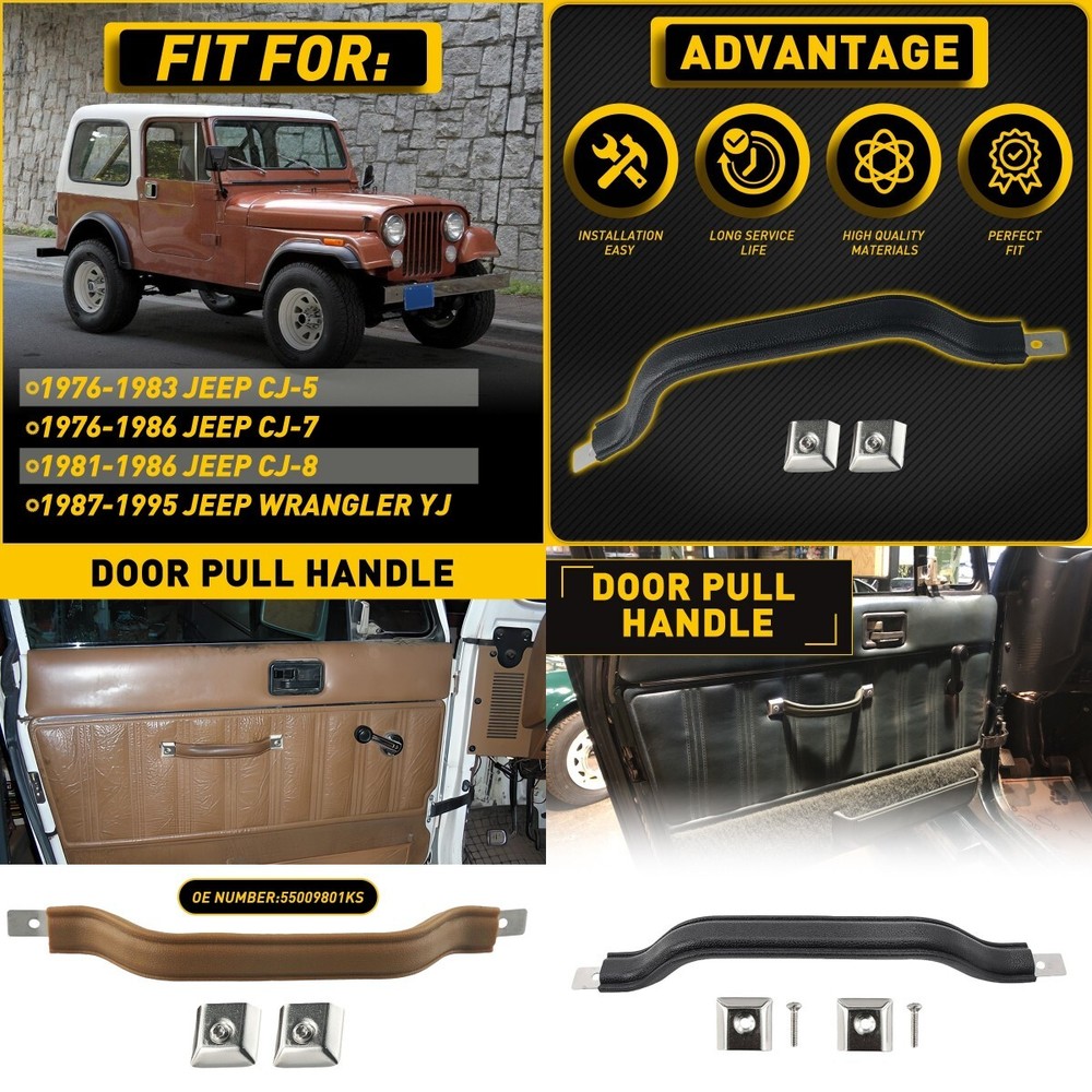 Jeep CJ5 CJ7 CJ8 & Wrangler YJ Interior Door Handle Pull Strap 55009801KS