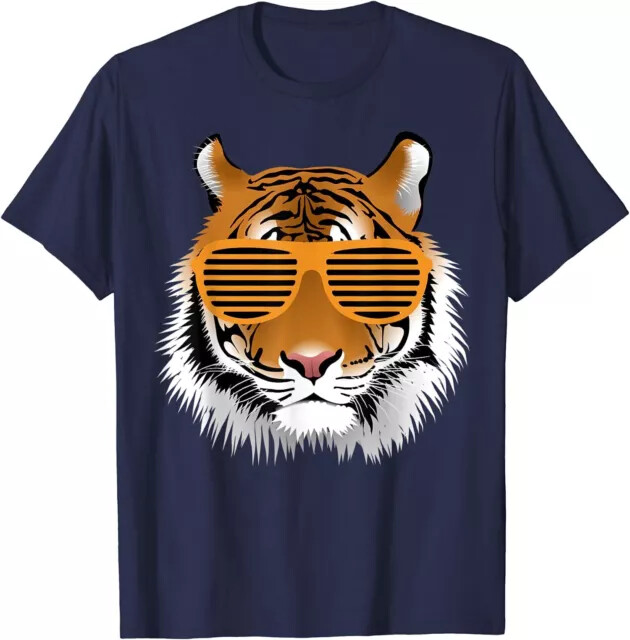 Birthday Cool Tiger With GlassesStriped Animal Gift Unisex T-Shirt