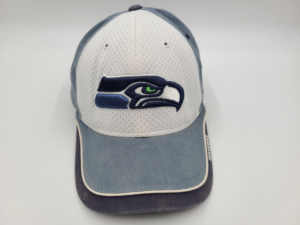 Seattle Seahawks Reebok Adjustable Hat Cap Dad Men Women NFL Football Blue White