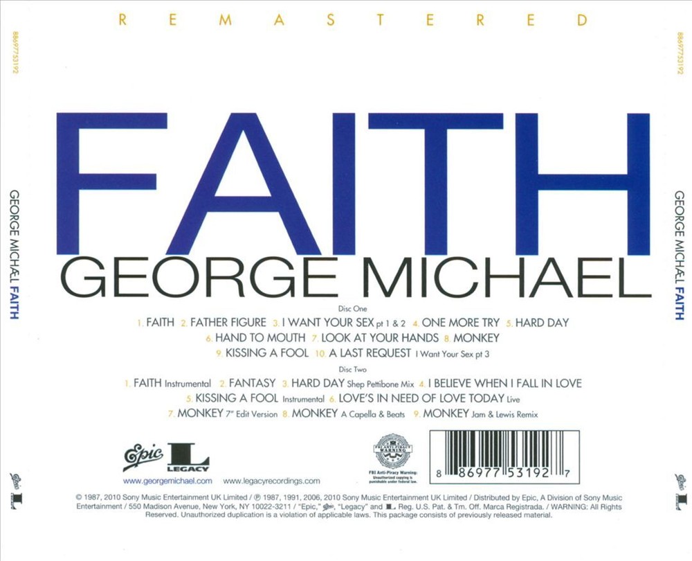 GEORGE MICHAEL FAITH [SPECIAL EDITION] NEW CD