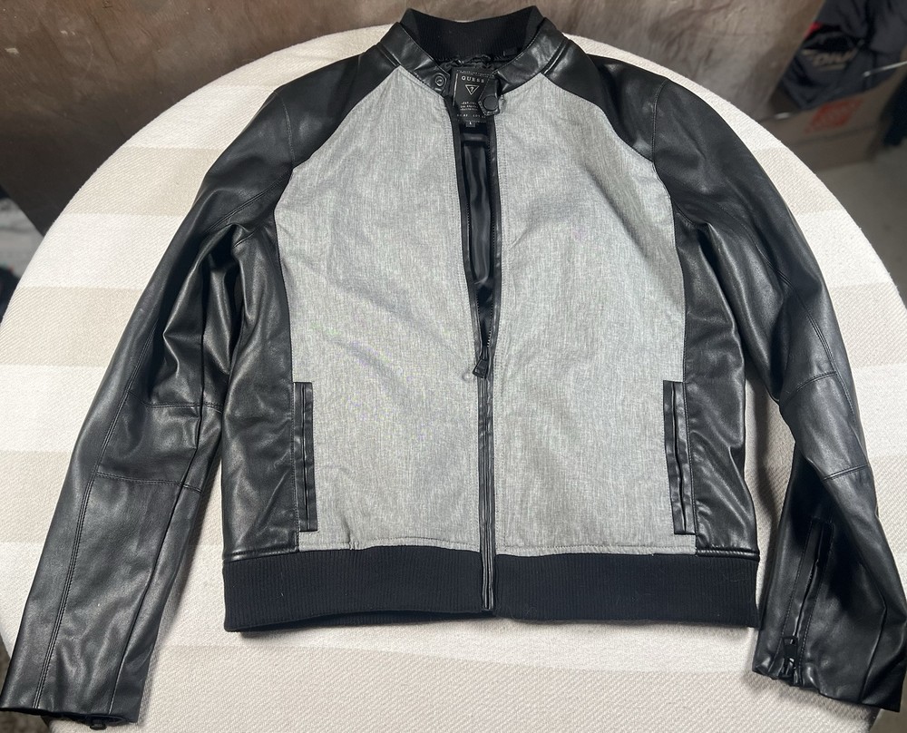 Vintage Guess Los Angeles Mens Large Bomber Jacket 90s Style