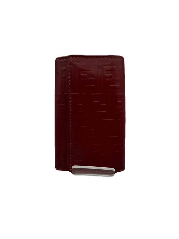 Fendi Red Patent Leather Key Wallet with 6 Hooks Preowned E0314-15