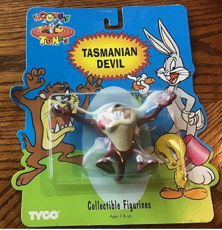 1994 Looney Tunes Tyco Taz Tasmanian Devil Toy Figure EM40602 New on Card