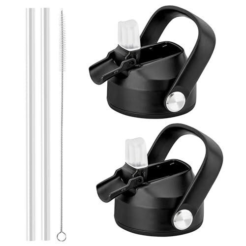 Prurex Straw Lid for Hydro Flask 12 16 18 20 32 64 oz Wide Mouth Bottles,Repl...