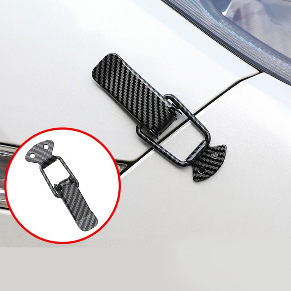 2Pcs Black Hook Lock Clip Bumper Fastener Clips Accessories Car Exterior Parts