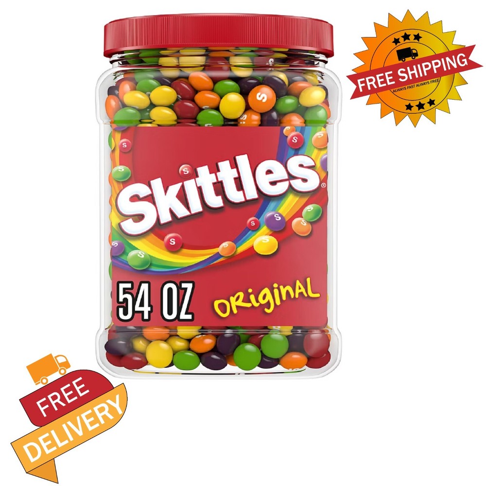 Skittles Chewy Candy Bulk Jar, Original Fruity Candy, 54 oz.(NO SHIP TO CA)