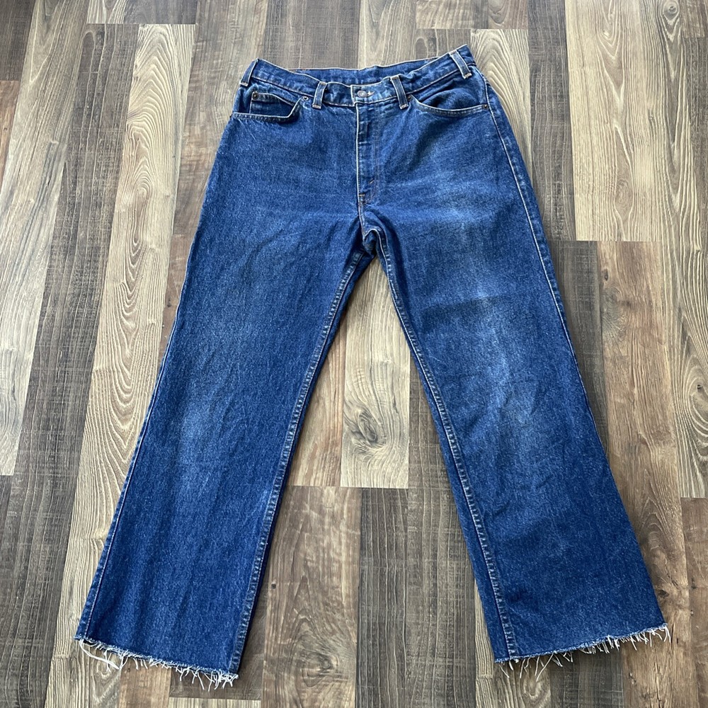 VTG 80s LEVIS Men’s Relaxed Fit Blue Denim Jeans W30 L27 with Leather Tab