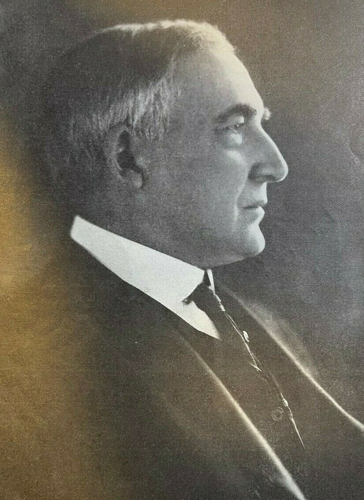 1923 Vintage Magazine Illustration President Warren Harding