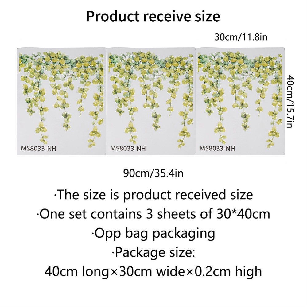 Wall Stickers Artistic Green Plants Home Decoration Removable Stickers