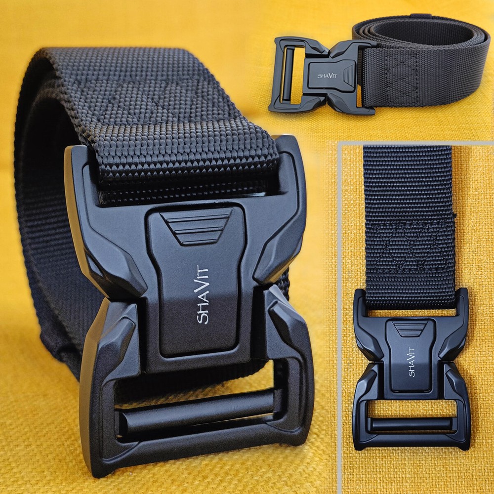Military Belt for MEN Tactical Strap Waistband Belts Quick Release Buckle Black