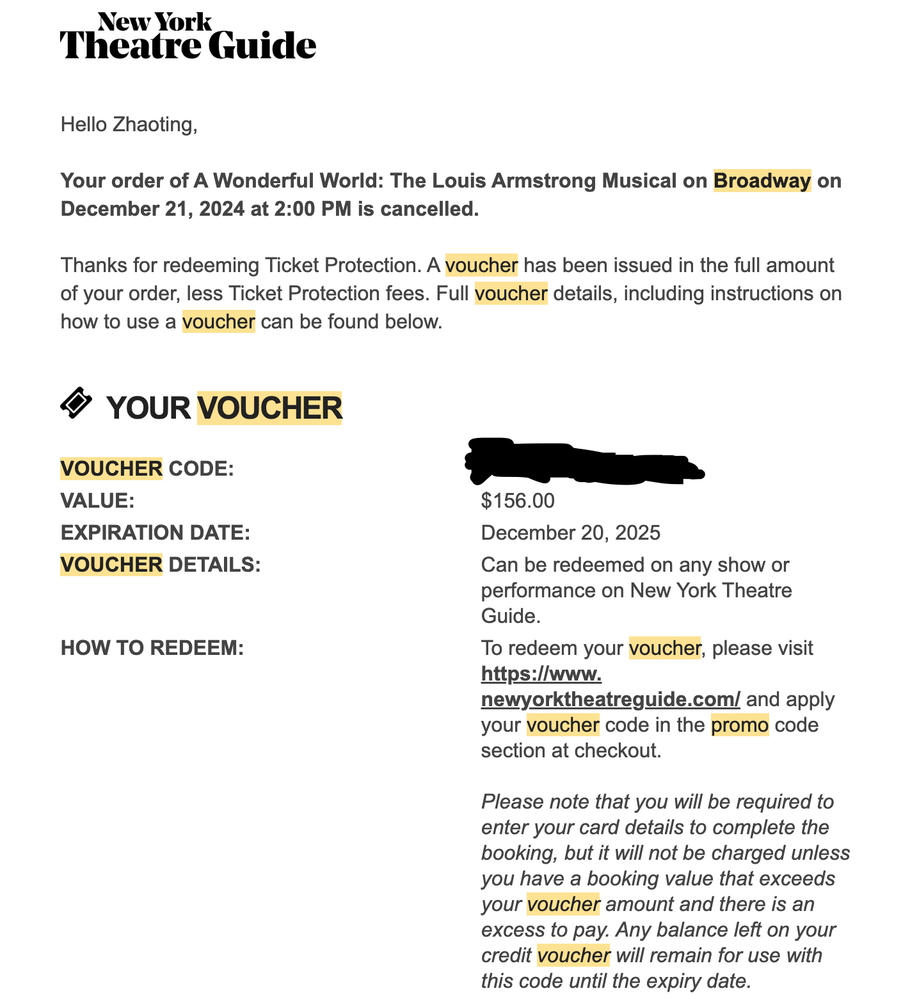 New York Theatre Guide Ticket Credit / Voucher (Broadway shows)-image