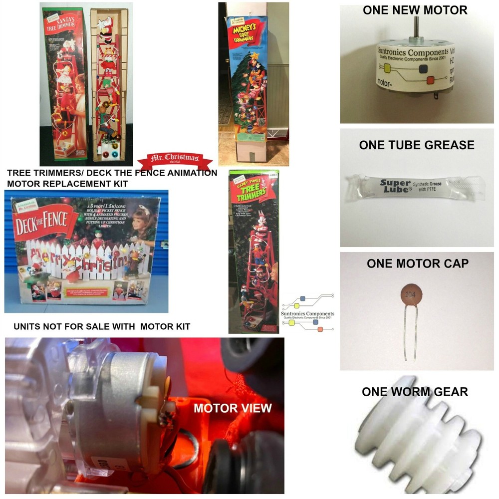 Mr Christmas Tree Trimmers Deck The Fence with New Motor Kit (Units Not for Sale)-image