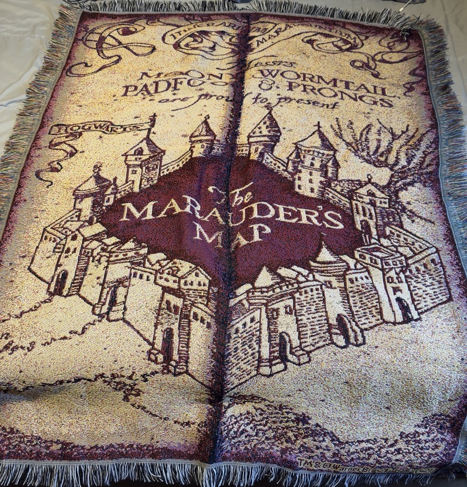48 x 60in Harry Potter Marauder's Map Blanket by The Northwest Company  
