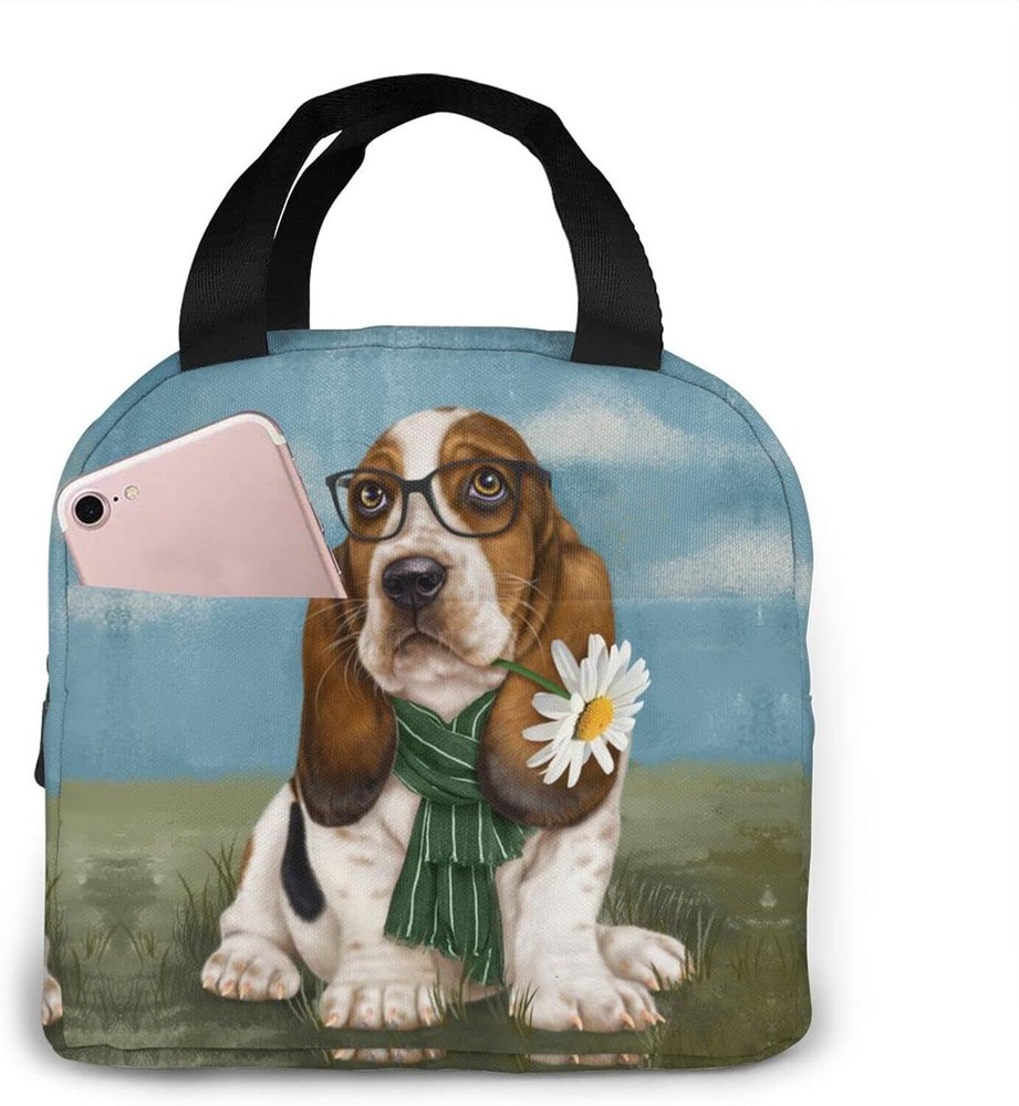 Insulated Lunch Box for Adults with Basset Hound Design – Men & Women