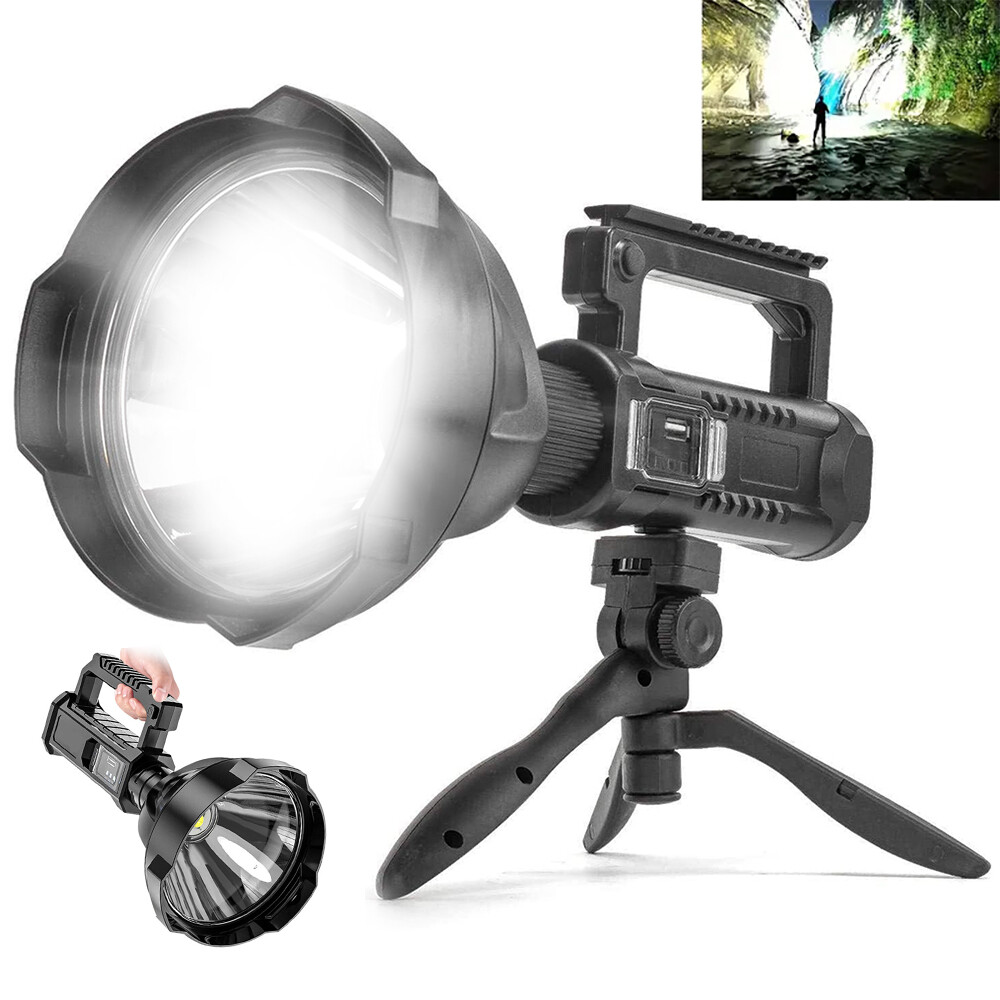 99000000 Lumens Super Bright Handheld Hunting Flashlight Rechargeable Spotlight
