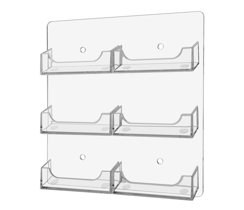 Business Gift Card Holder 6 Pocket Wall Mount Display Rack-image