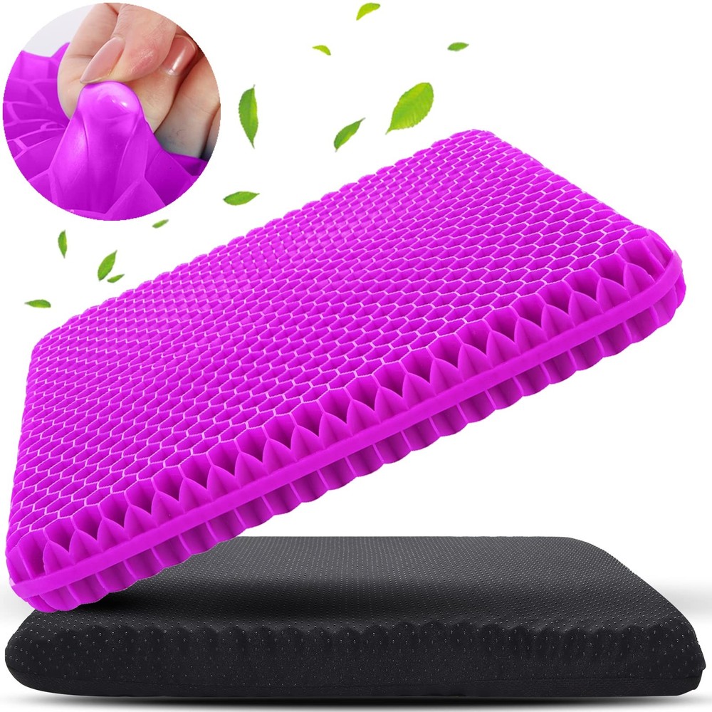 KYSMOTIC Extra Thick Gel Seat Cushion for Long Sitting – Soft & Breathable Large Support