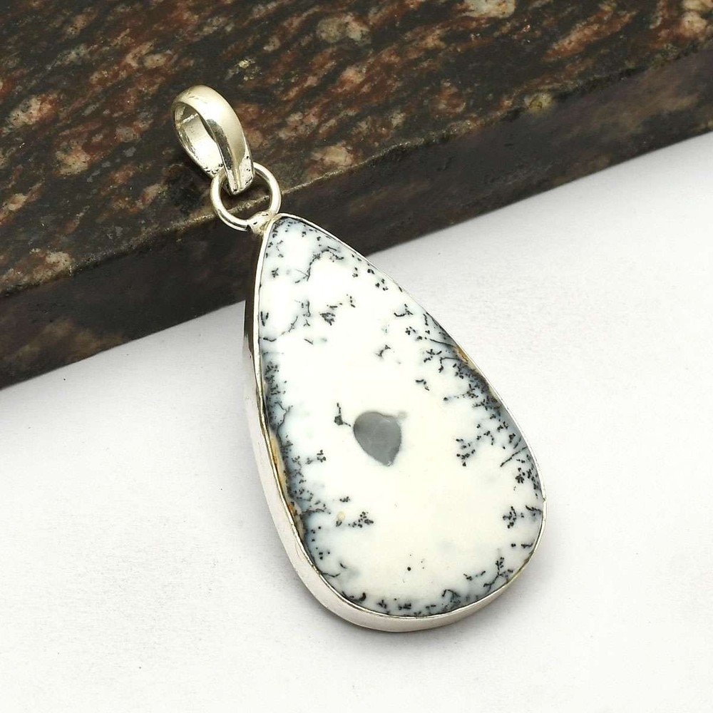 Dendrite Opal Gemstone Ethnic Pendant Jewelry Gift For Girl 2.72