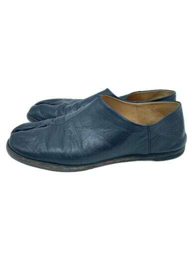 Maison Margiela Loafers 41 Blk Leather Tabi Shoes Wrinkled Maison M FRh76