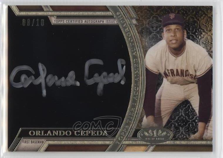 2015 Topps Tier One Acclaimed Silver Ink /10 Orlando Cepeda #AA-OC Auto HOF