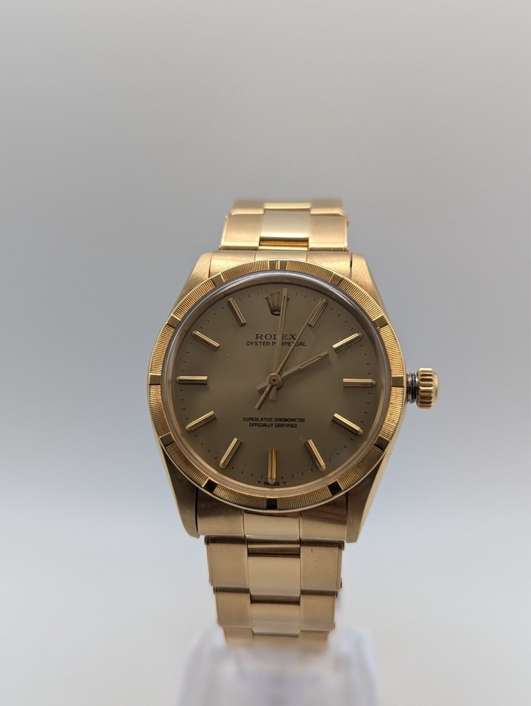 Rolex oyster perpetual 34mm 1007 18k