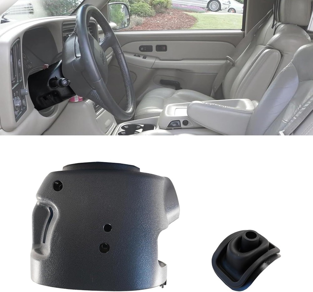 Upper & Lower Steering Column Cover Shroud+Shifter Boot For Chevy GMC 1998-2003